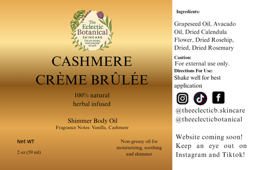 Crème Brûlée Cashmere Shimmer 2oz Body Oil
