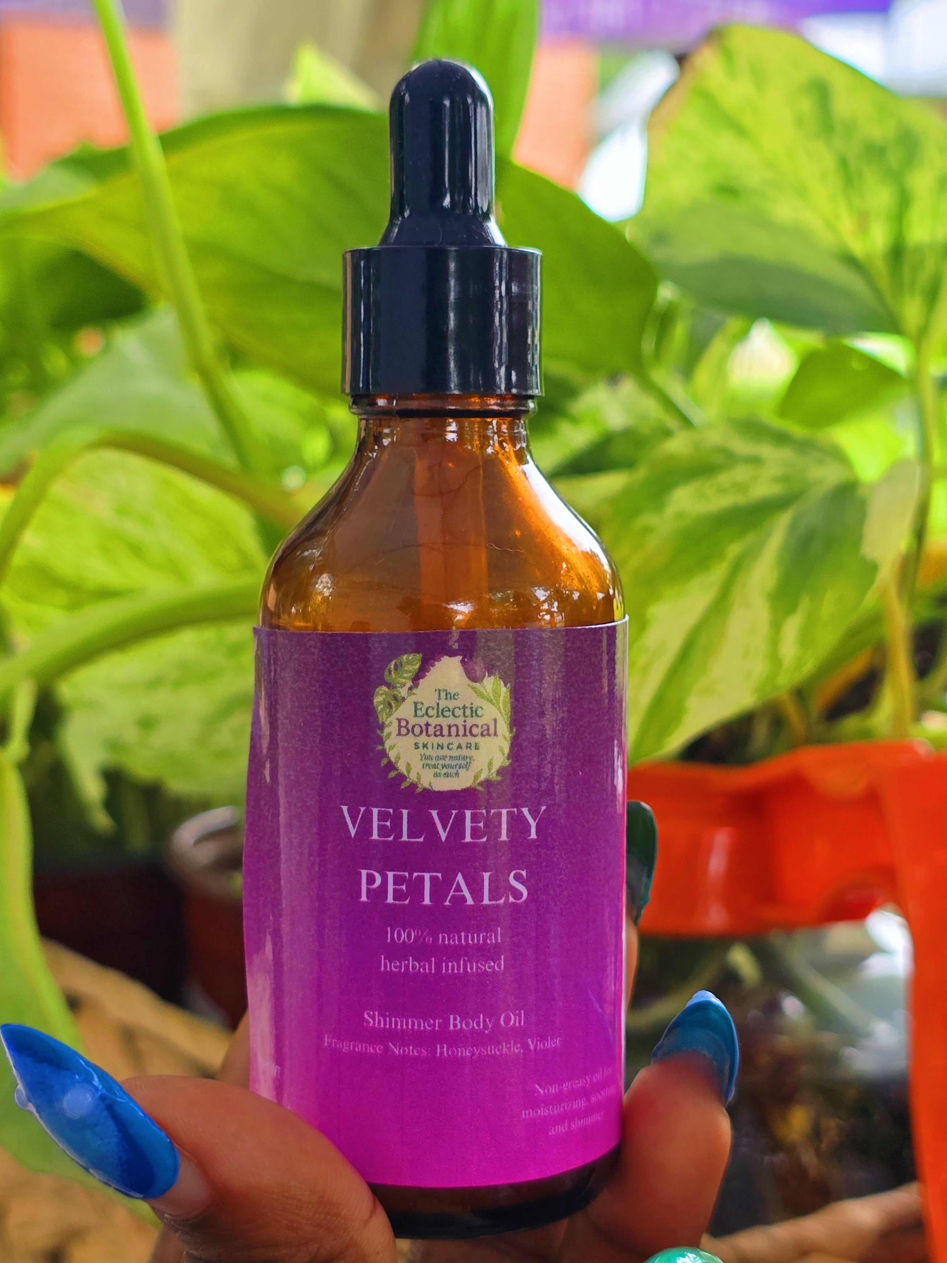 Velvety Petals Shimmer 2oz Body Oil