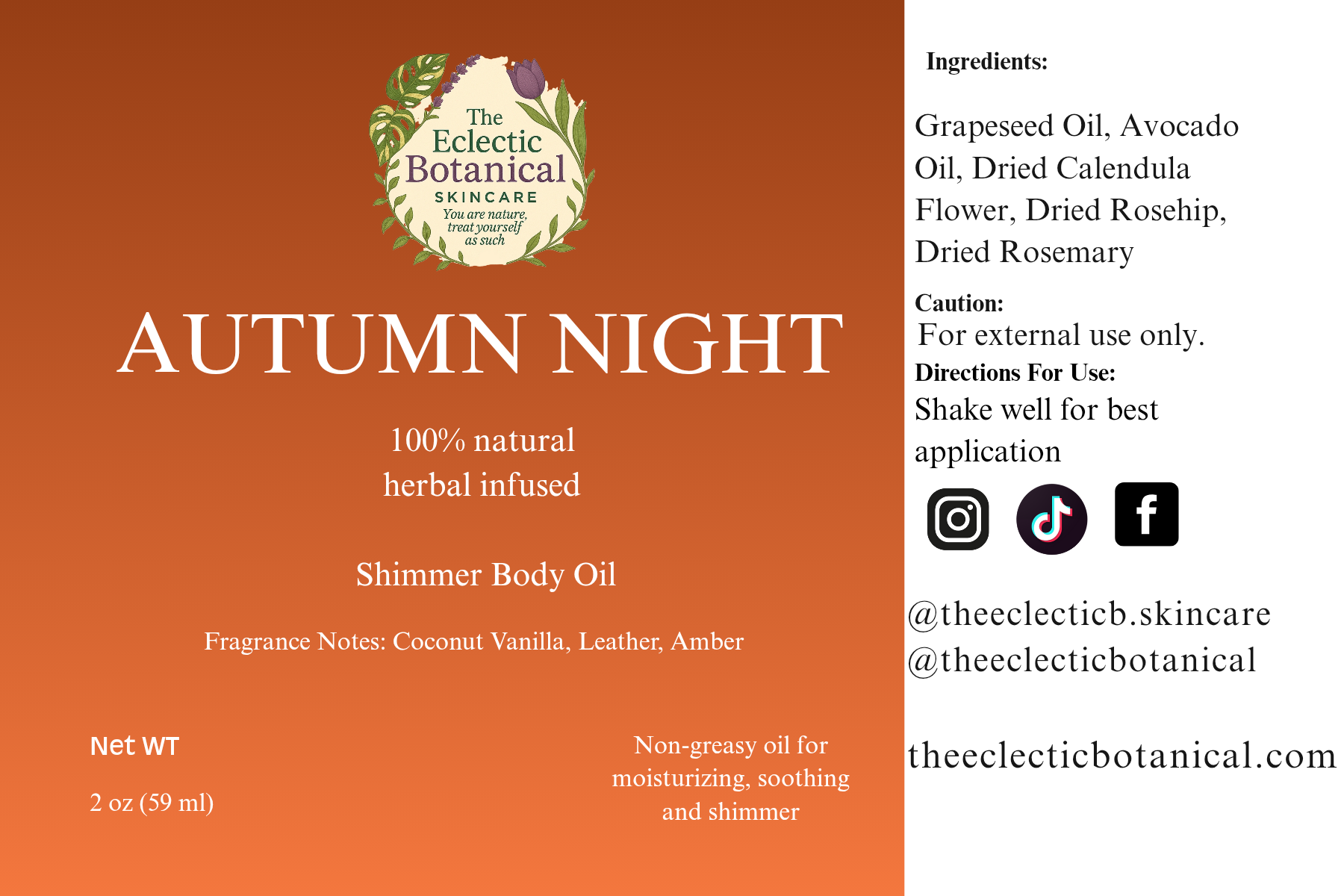 Autumn Night Body Oil