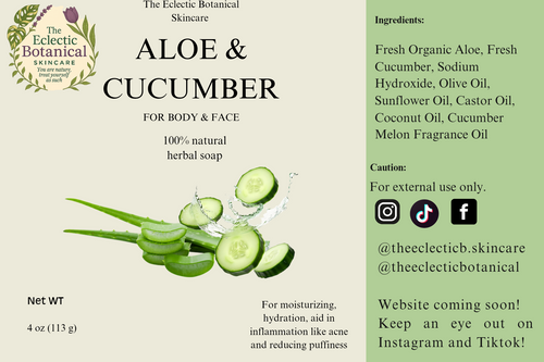 Aloe & Cucumber 4oz Soap Bar