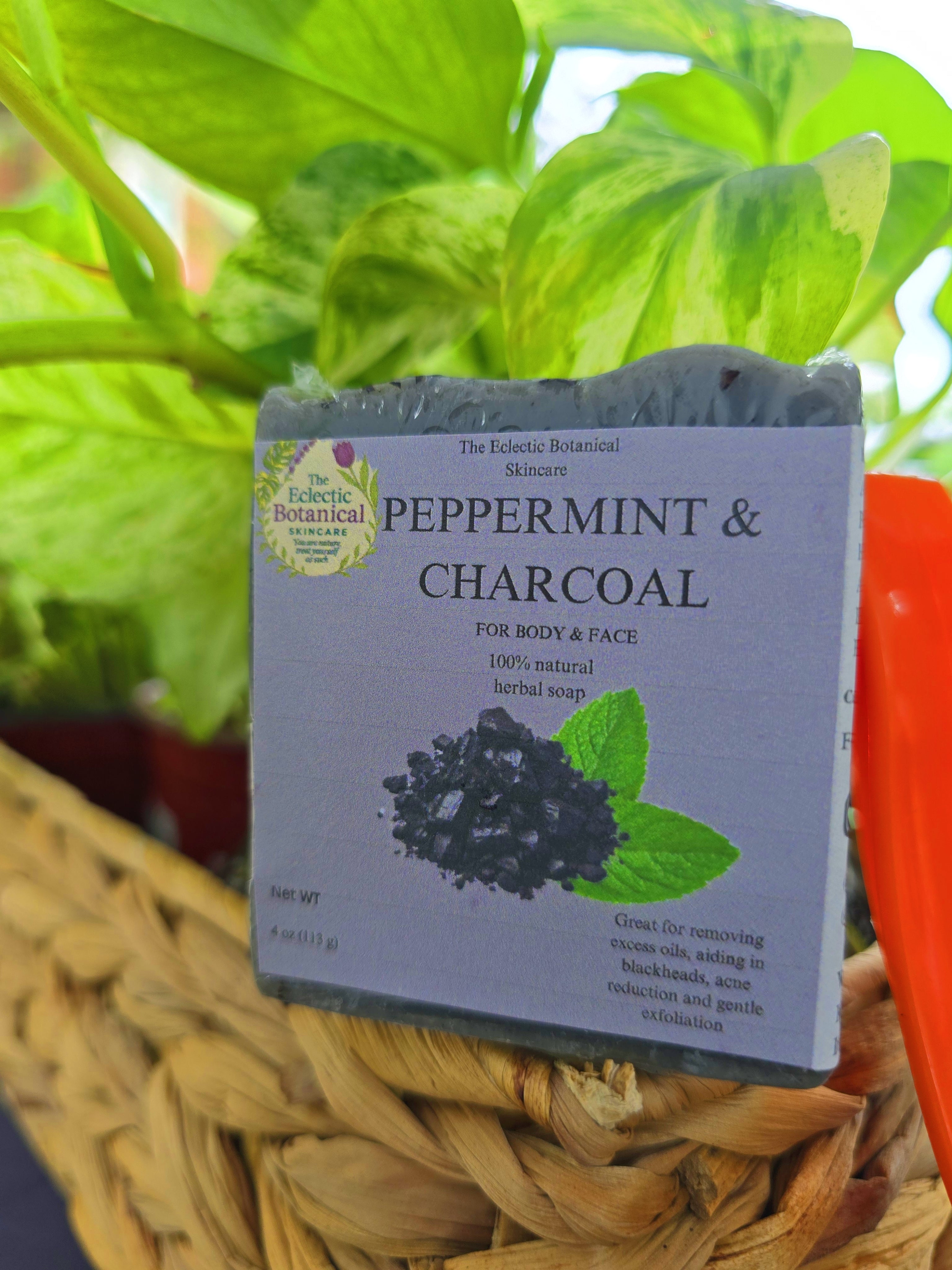 Charcoal & Peppermint 4oz Facial Soap Bar